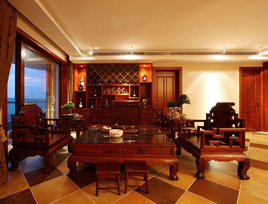 甘工金海灣傳統中式裝修效果圖