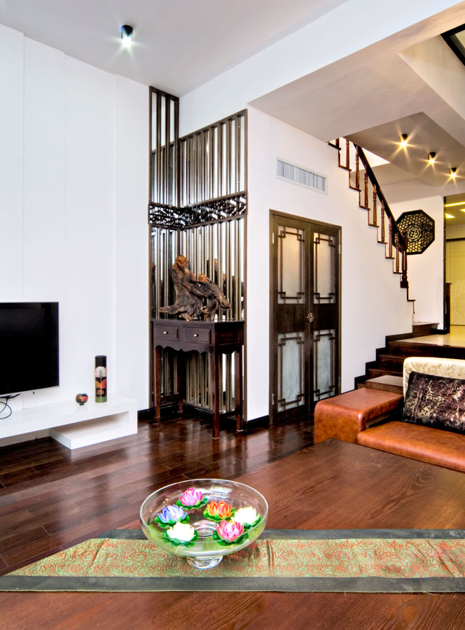 某復式別墅傳統中式裝修效果圖