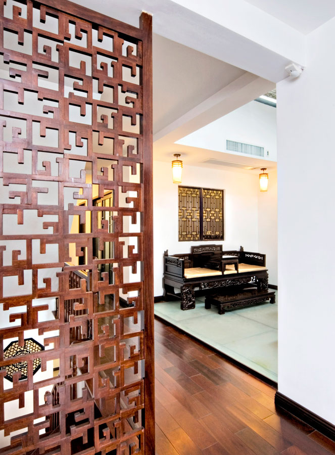 某復式別墅傳統中式裝修效果圖