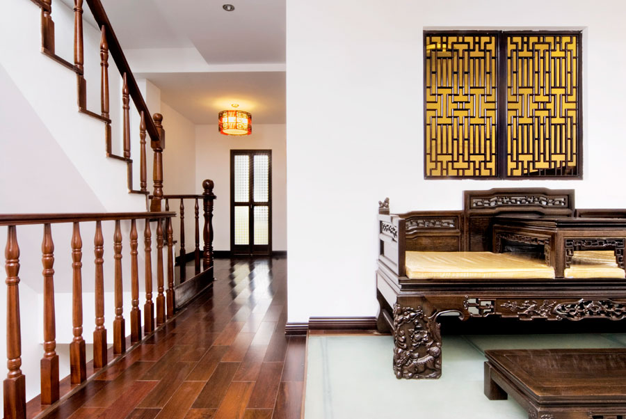 某復式別墅傳統中式裝修效果圖