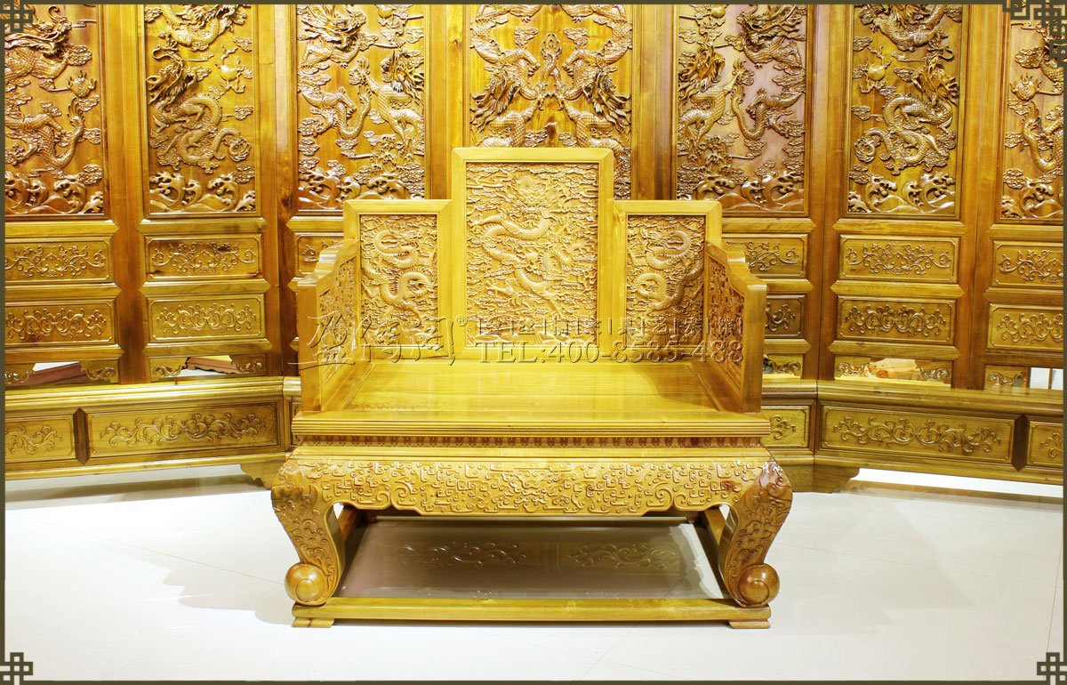 金絲楠龍椅大寶座-3件套3