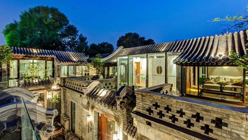 北京老城區典型“大雜院”雜居形態 樂在南鑼四合院精品酒店